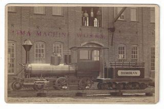 1882 Cabinet Photograph - Train Locomotive At Lima Machine - Lima,  Ohio