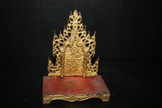 Shrine Gold Gilt Buddha House Sacred Authentic Buddhist Relic Vintage Hpaya Khan