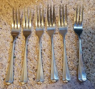 Stanley Roberts Jefferson Manor Stainless 7 1/2 " Dinner Forks Set Of 6