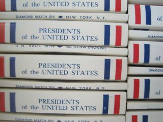 Vintage 49 U.  S.  Presidents Match Books Diamond King Size Missing One 2