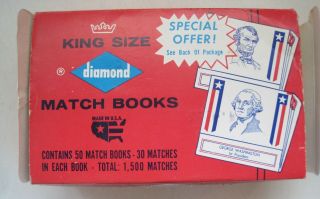 Vintage 49 U.  S.  Presidents Match Books Diamond King Size Missing One 5