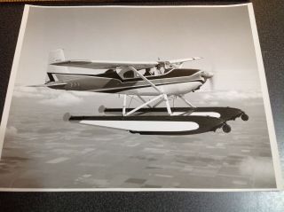 2254 Photo Vintage Aircraft In Flight Cessna 180a 1958 Seaplane
