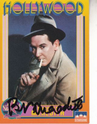 Signed Hollywood Trading Card Of Burgess Meredith