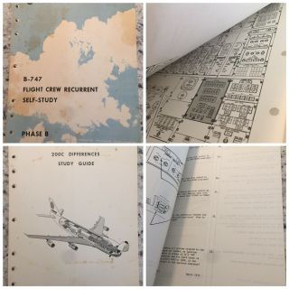 Pan Am B - 747 Self Study,  200c Differences,  Dc - 7c Manuals