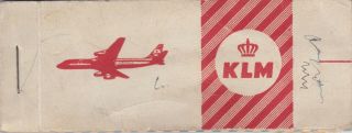 Klm : Royal Dutch Airlines 1940 Airmail Label Booklet 44 Labels Inside