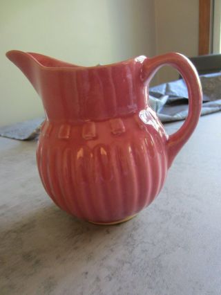 Antique Pink Watt Oven Ware Pottery Small Pitcher