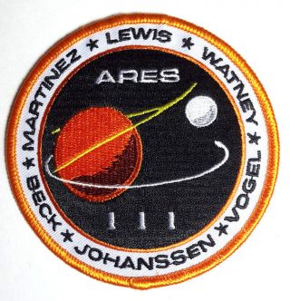 The Martian Movie Ares Iii Mission Deluxe 3.  5 " Patch - Usa Mailed (marpa - 04 - D)