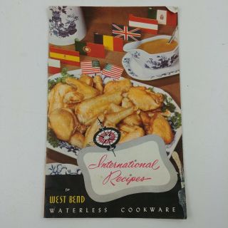 International Recipes West Bend Cooking Vintage Cookbook Booklet Pamphlet