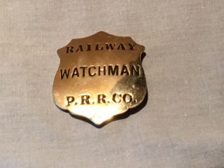 Pennsylvania Railroad Railway Watchmen Badge Obsolete Antique 2