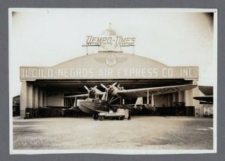 Iloilo - Negros Air Express Philippines Sikorsky S - 43 Flying Boat Large Vintage Ph