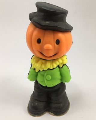 Vintage 1984 Halloween Wizard Decorative Air Freshener - Pumpkin Head Scarecrow