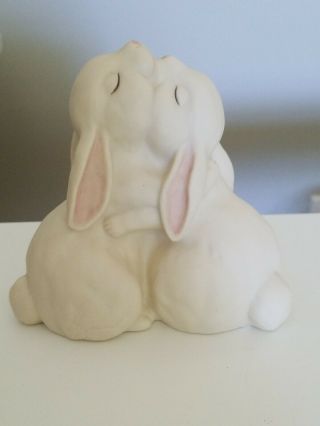 HOMCO Love is Wonderful Bunny Rabbits Animal Figures 1990 Home Interiors 2