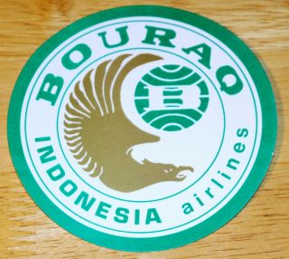 Old Bouraq (indonesia) Airline Sticker