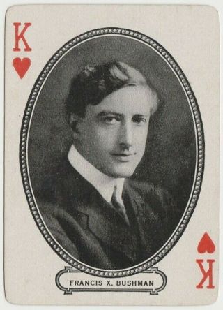 Francis X Bushman 1916 Mj Moriarty Silent Film Star Playing Card