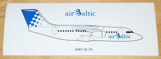 Old Air Baltic (latvia) Avro Rj70 - 146 Airliner Sticker