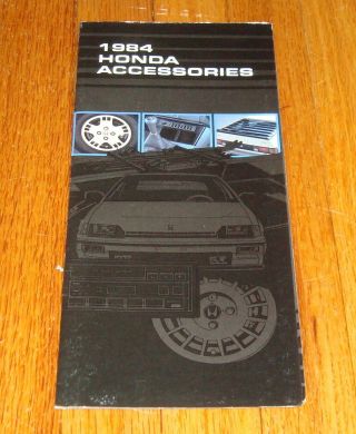 1984 Honda Accessories Sales Brochure Crx Civic Accord Prelude