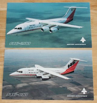 2 X Old British Aerospace 146 - 100 & - 200 Stickers