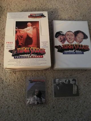 Three Stooges Collector Card Set With Binder Duocards 1997,  Box,  Bonus Cards