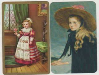 Swap/playing Cards Pretty Olde Worlde Girls Vintage X 2