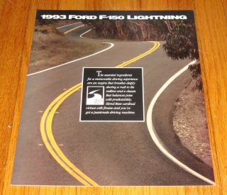 1993 Ford Svt F - 150 Lightning Truck Sales Brochure