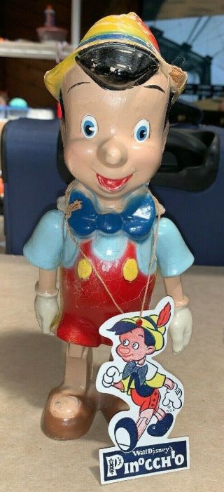 1939 Pinocchio Doll By Crown Toy Co.  For Walt Disney 9 " 1930 