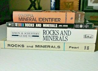4 Vtg Hc Rocks & Minerals Identifier Guide Books Illustrated