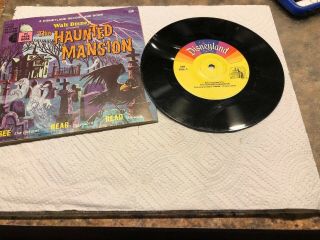 Vintage Walt Disney Vinyl - The Haunted Mansion 339 Book And Record 7” Vgc