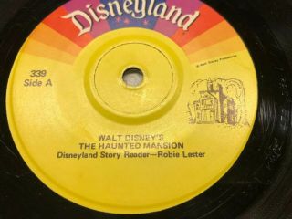 Vintage Walt Disney Vinyl - THE HAUNTED MANSION 339 Book and Record 7” VGC 3
