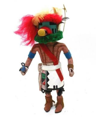 Vtg/antique Hopi Kachina Doll Artist Signed Older Kachina Wall Hanger 11 "