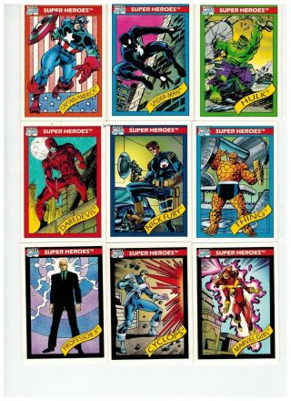 1990 Marvel Universe Complete 162 Card Set 2019