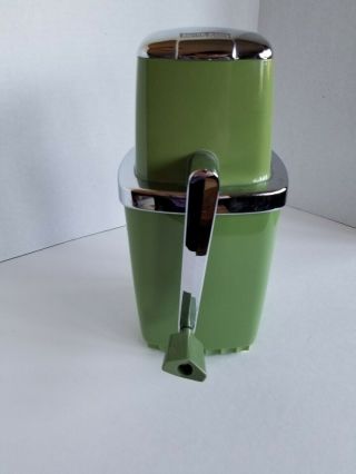 Vintage Swing - A - Way Ice Crusher Avocado Green With Chrome Accents Cond