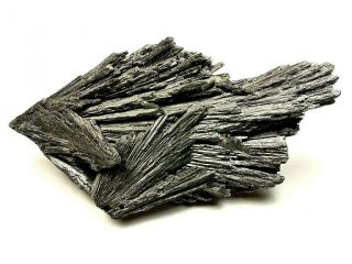 Minerals : Black Kyanite Crystal Group From Brazil
