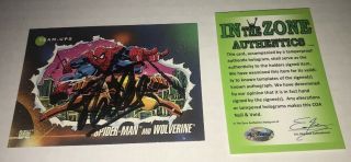 Spider - Man And Wolverine 74 1992 Marvel Universe Series 3 Card Stan Lee Auto