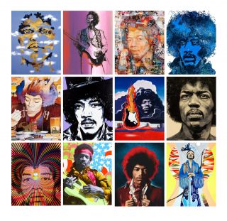 2020 Wall Calendar [12 pages A4] Jimi Hendrix Vintage Music Posters M959 2