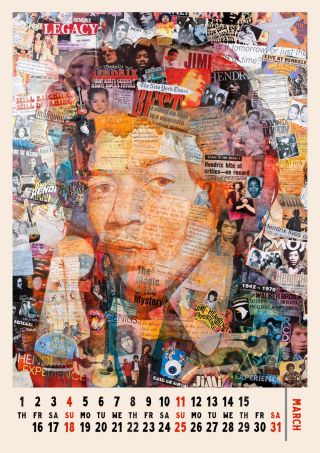 2020 Wall Calendar [12 pages A4] Jimi Hendrix Vintage Music Posters M959 3