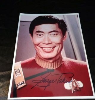 Star Trek George Takei Sulu Autographed/signed 8x10 Glossy Color Photograph