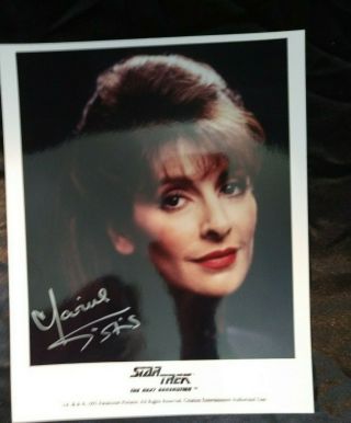 Star Trek Marina Sirtis ' Deanna Troi ' Autographed/Signed 8x10 Glossy Photograph 2