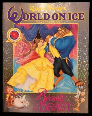 1992 Disney World On Ice Beauty And The Beast 11 " X 14 " Skating Program Nm