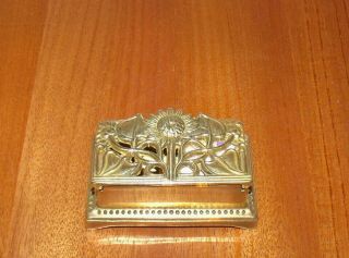 Art Nouveau Styled Solid Brass Double Coil Postatge Stamp Dispenser