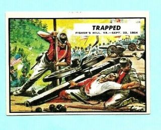 1962 Topps Civil War News Set Break 77 Trapped,  Exmt