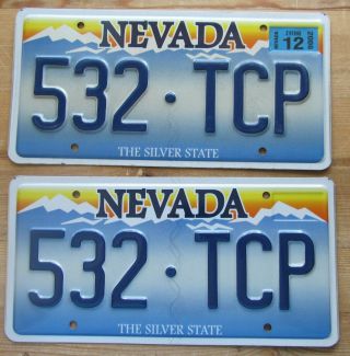 Nevada 2006 License Plate Pair - 532 - Tcp