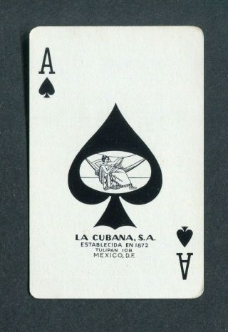 Spade Ace: La Cubana Mexico - 1 Single Swap / Playing Card