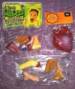 2005 Jaru Gross Stretchy Body Parts,  Sticky Heart & Extra Finger Nose Ear Foot
