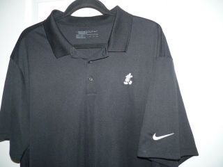 Mickey Mouse Disney Nike Golf Dri Fit Black Polo Shirt Size 2xl Xxlarge