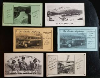 Vintage Alaska Highway - White Pass And Yukon Route Travel Booklets 1930 