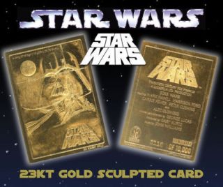 Star Wars Movie Poster 23k Gold Card Limited Edition