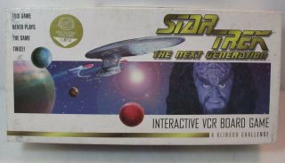 Star Trek Next Generation Interactive Vcr Board Game 1993 Decipher Inc.