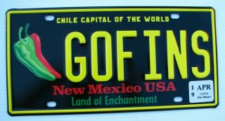Award Winning Chile Capital Vanity License Plate " Go Fins " Miami Dolphins Fl