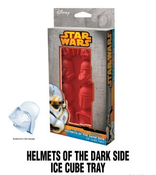 Classic Star Wars Helmets Of The Dark Side Ice Cube Tray With 8 Cube Slots