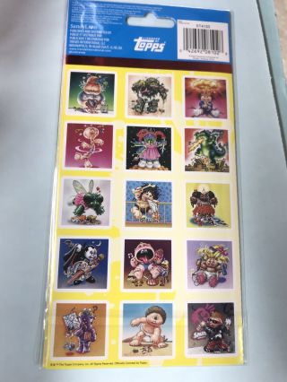 Topps Garbage Pail Kids Series 1 2 Sheet Sticker Pack Set Adam Bomb Gang Rare